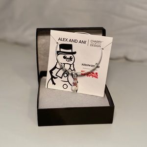 Alex and Ani snowman charm bracelet